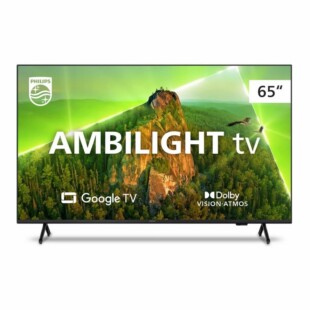 Smart TV Philips Ambilight 65", LED, 4K, Cinza