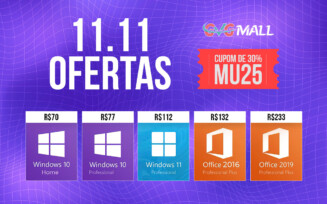 Promoção 11.11: chave vitalícia do Windows 10 Pro apenas R$ 77 com atualização gratuita para Windows 11