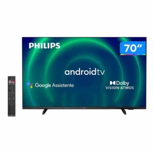 Smart TV Philips 70”, 4K UHD, D-LED, Preto